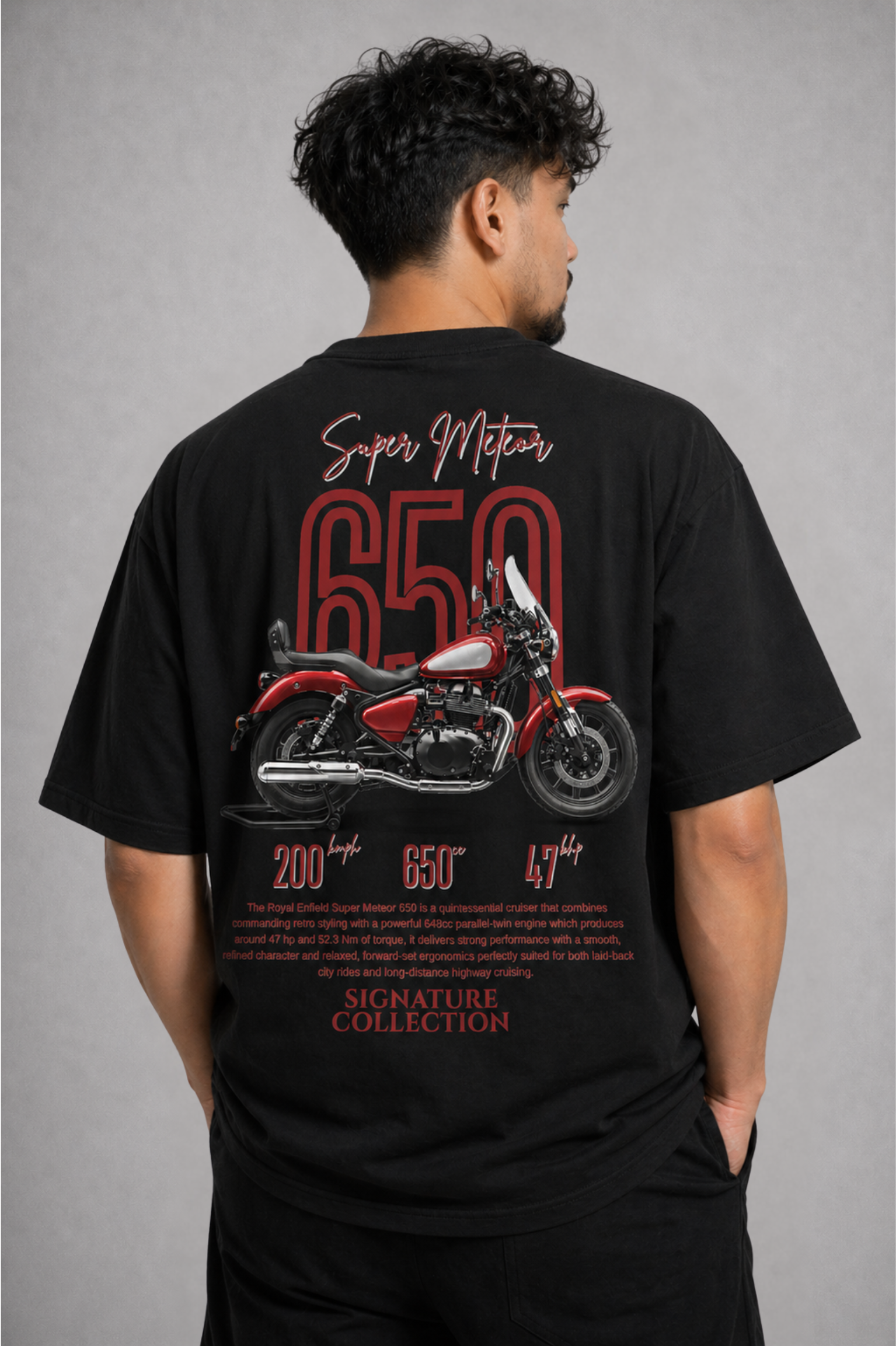 premium super meteor 650 T-shirt Black