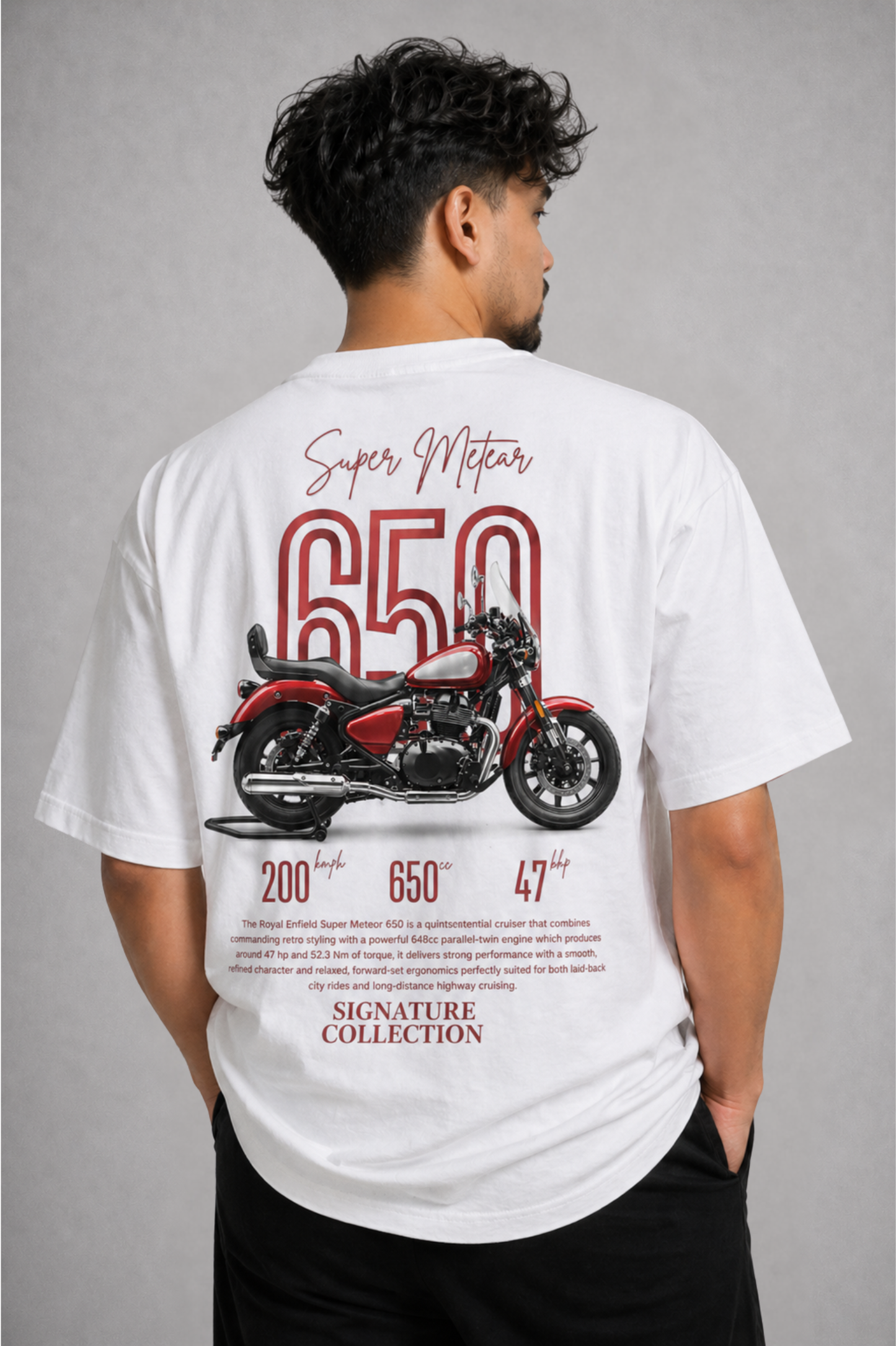 premium super meteor 650 T-shirt White