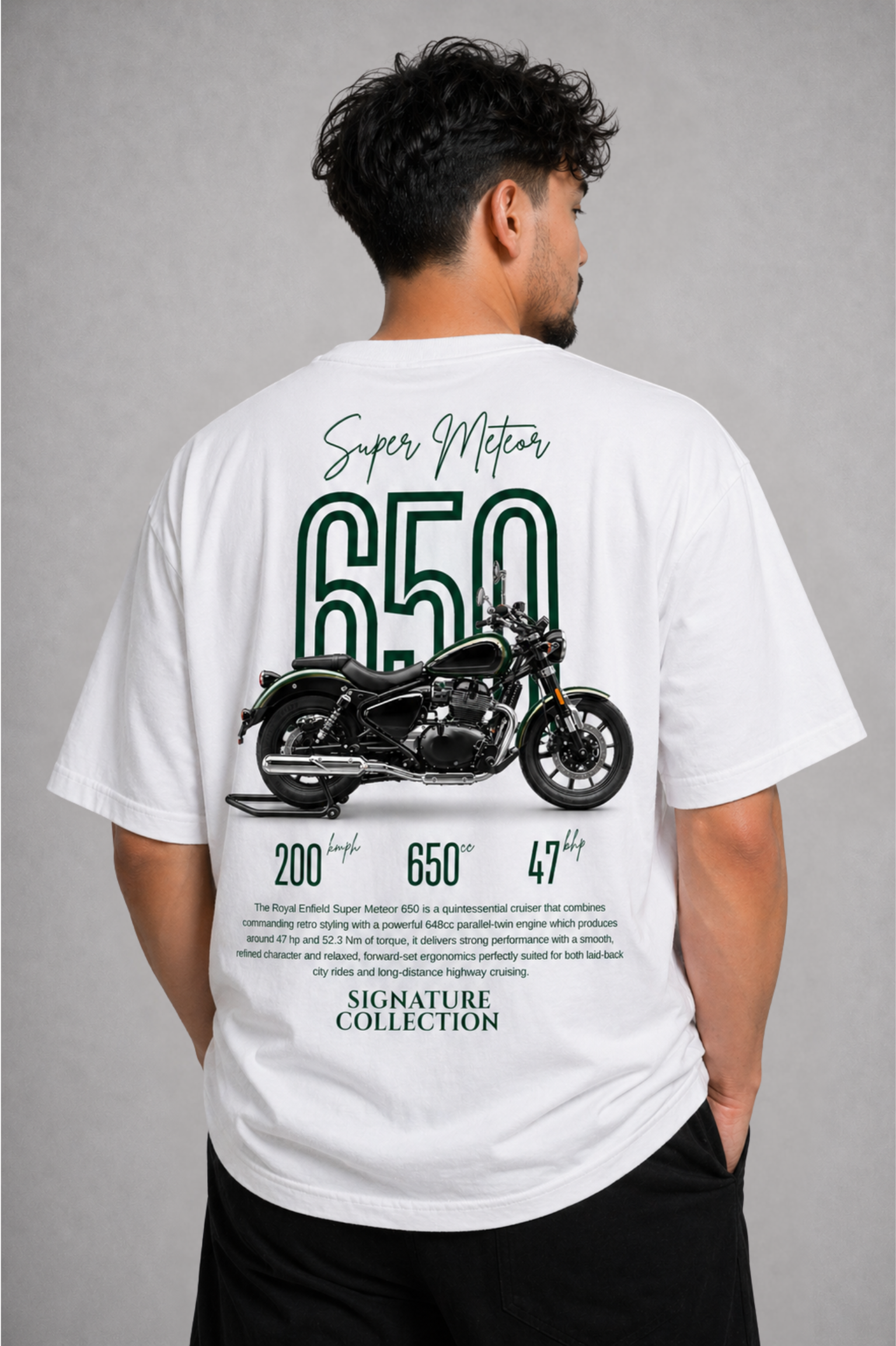 premium super meteor 650 T-shirt White