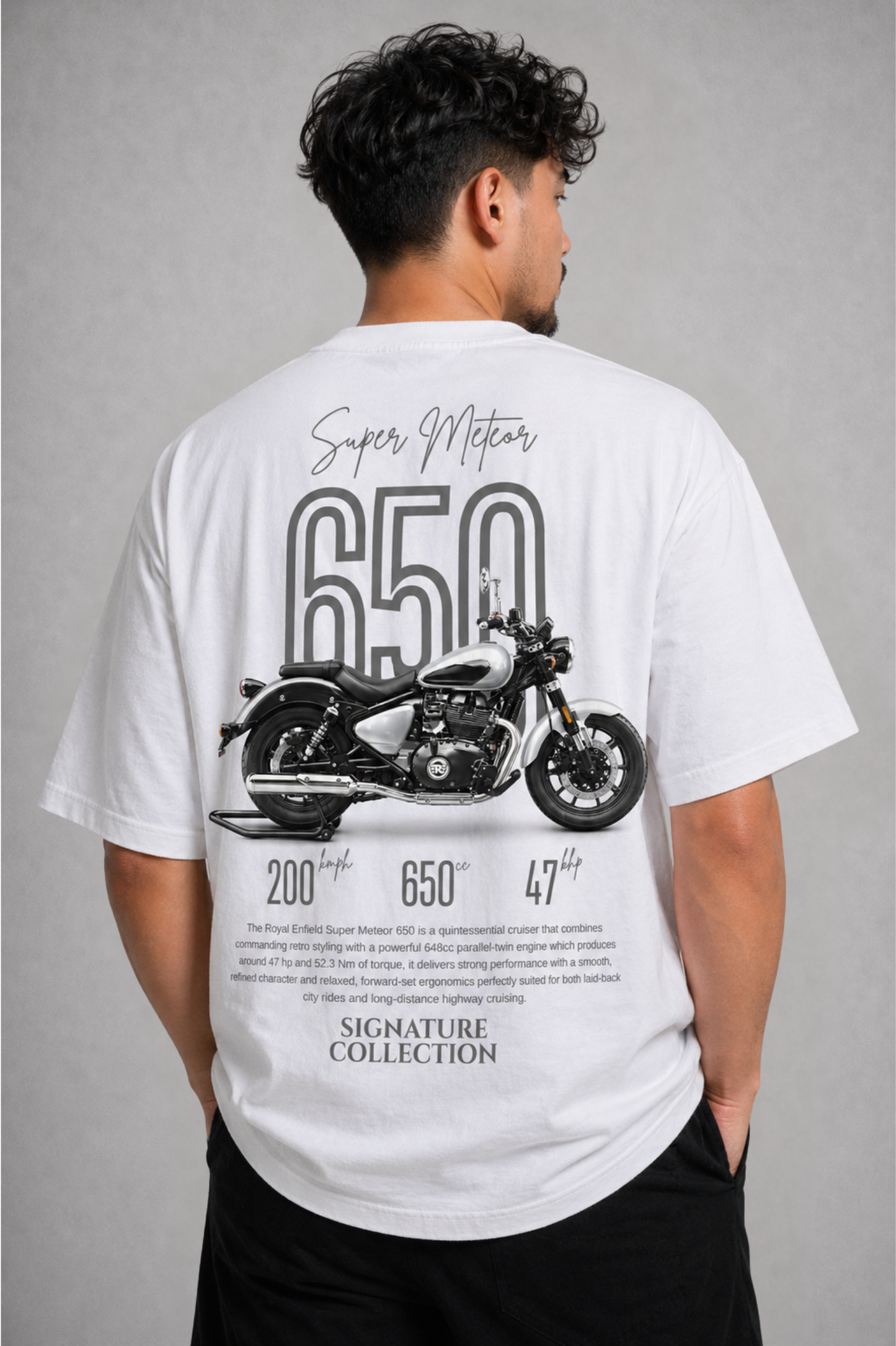 premium super meteor 650 T-shirt White