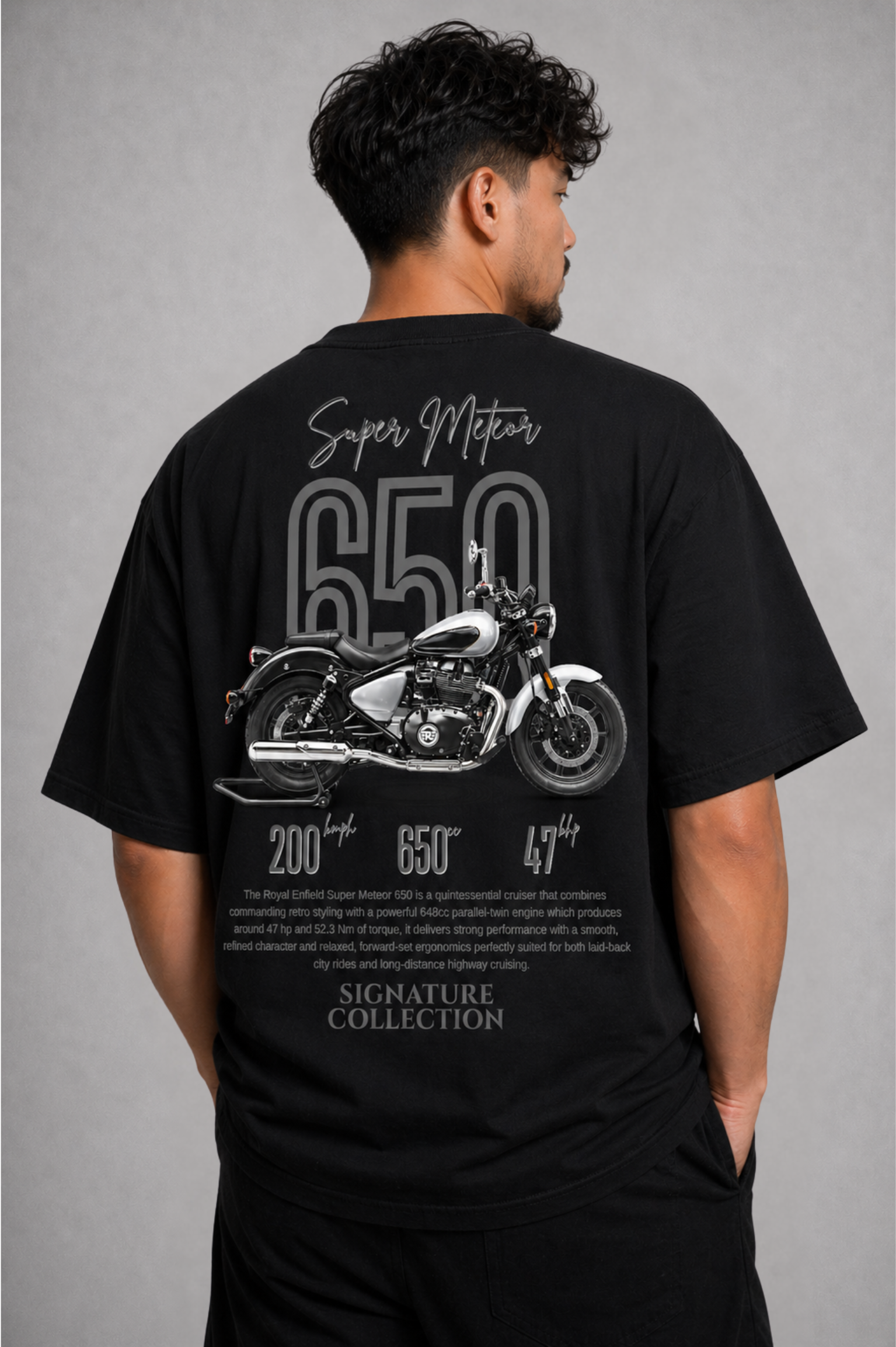 premium super meteor 650 T-shirt Black