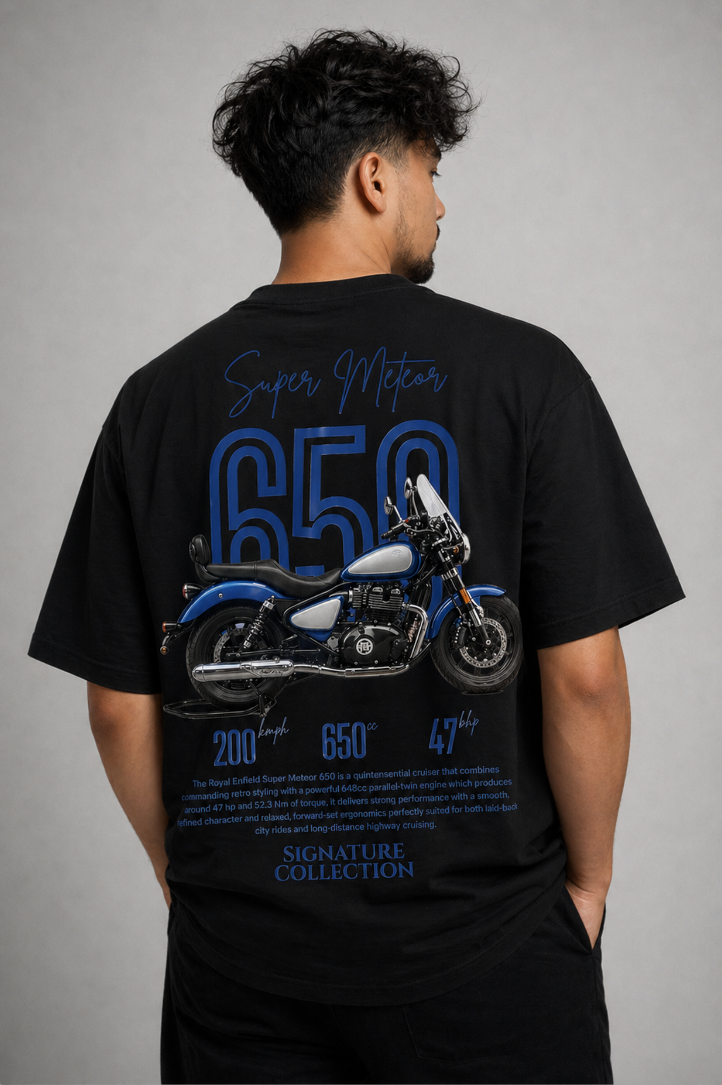 premium super meteor 650 T-shirt Black