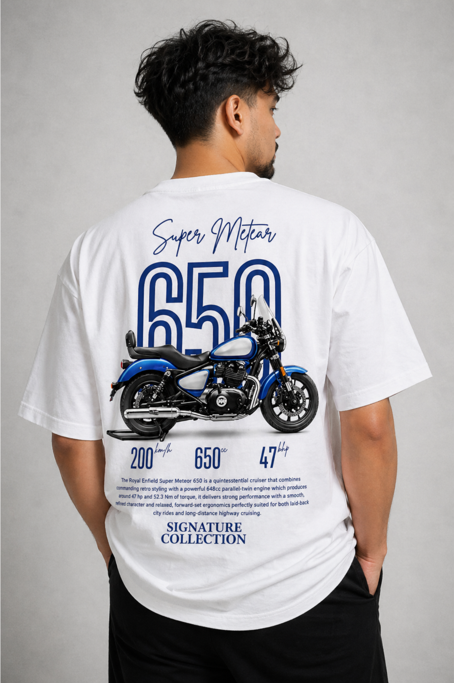 premium super meteor 650 T-shirt White